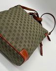 Dooney & Bourke Grey Monogram Print Fabric Crossbody Bag