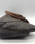 Calvin Klein Brown Monogram Triple-Compartment Tote Bag