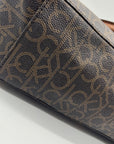 Calvin Klein Brown Monogram Triple-Compartment Tote Bag