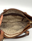 Calvin Klein Brown Monogram Triple-Compartment Tote Bag