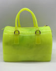 Furla Candy Neon Lime Yellow Tote Bag