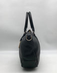 Coach Black Pebbled Leather Convertible Central Satchel Bag