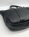 Coach Black Pebbled Leather Convertible Central Satchel Bag