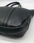 Coach Black Pebbled Leather Convertible Central Satchel Bag