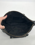 Coach Black Pebbled Leather Convertible Central Satchel Bag