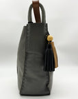 The Sak Gray Leather Tote Bag
