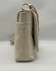 MMs Brands White Faux Leather Crossbody