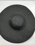 I.N.C. International Concepts Black Sun Hat With Decorative Shell Chain