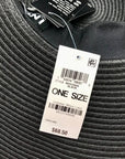 I.N.C. International Concepts Black Sun Hat With Decorative Shell Chain
