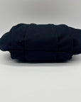 Aqua Black Linen & Cotton Pouch with Bag Charm