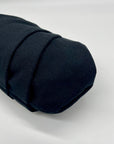 Aqua Black Linen & Cotton Pouch with Bag Charm