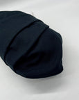 Aqua Black Linen & Cotton Pouch with Bag Charm