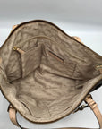Michael Kors Signature Brown Coated Canvas Jet Set East West Tote Bag