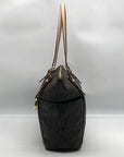 Michael Kors Signature Brown Coated Canvas Jet Set East West Tote Bag