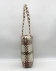 Salvatore Ferragamo Multicolor Woven Leather Gancini Shoulder Bag