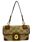 Coach Tan Signature Canvas Peyton Shoulder Bag 14504