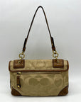 Coach Tan Signature Canvas Peyton Shoulder Bag 14504