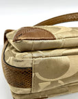 Coach Tan Signature Canvas Peyton Shoulder Bag 14504