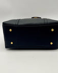 Tory Burch Black Small Pebbled Leather Parry Tote