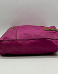 Fossil Fuchsia Pebbled Leather Zoey Tote Bag