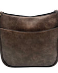 Charleston Brown Faux Leather Crossbody Bag
