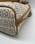 Giani Bernini Block Beige Faux Leather Signature Dome Satchel
