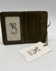 Hobo Green Euro Slide Leather Card Wallet