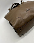 Coach Brown Pebbled Leather Mercer Satchel Bag 37575