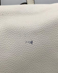 Michael Kors Optic White Pebbled Leather Ginger Backpack