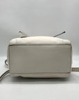 Michael Kors Optic White Pebbled Leather Ginger Backpack