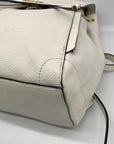 Michael Kors Optic White Pebbled Leather Ginger Backpack
