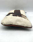 Raleigh Leather Brown Pebbled Leather & Cowhide Clutch
