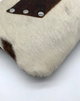 Raleigh Leather Brown Pebbled Leather & Cowhide Clutch