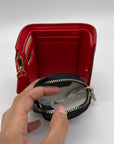 On 34th Boxed Red Faux Leather Maddynn Wallet & Heart Bag Charm