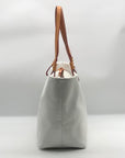 Dooney & Bourke White Leather Grommet Shopper Tote Bag