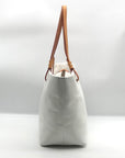 Dooney & Bourke White Leather Grommet Shopper Tote Bag
