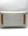 Dooney & Bourke White Leather Grommet Shopper Tote Bag