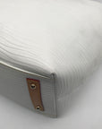 Dooney & Bourke White Leather Grommet Shopper Tote Bag