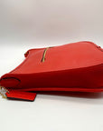 Coach Red Pebbled Leather Dempsey File Bag-CA290