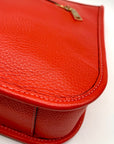 Coach Red Pebbled Leather Dempsey File Bag-CA290