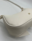 Like Dreams Off-White Bow Baguette Shoulder Bag