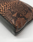 Brahmin Brown Snake Embossed Mini Dome Duxbury Crossbody