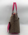 Anne Klein Alex Varsity Tan and Pink Tote Bag