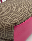 Anne Klein Alex Varsity Tan and Pink Tote Bag