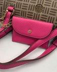 Anne Klein Alex Varsity Tan and Pink Tote Bag