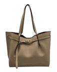 Michael Kors Taupe Pebbled Leather Emilia Large East West Tote Bag