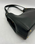 Giani Bernini Black Pebble Leather Tulip Large Tote
