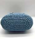 Michael Kors Chambray Blue Quinn Hand-Crocheted Crossbody Tote Bag