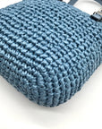 Michael Kors Chambray Blue Quinn Hand-Crocheted Crossbody Tote Bag