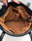 Patricia Nash Black Leather Viana Heritage Shoulder Bag